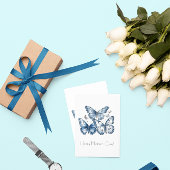 Delft Blueの蝶、カスタマイズ可能 ポストカード