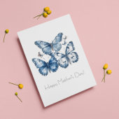 Delft Blueの蝶、カスタマイズ可能 ポストカード