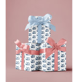 Delft Blueの蝶、カスタマイズ可能 ラッピングペーパーシート