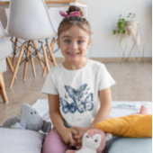 Delft Blueの蝶、カスタマイズ可能 Tシャツ