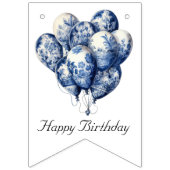 Delft Blueバルーン、カスタマイズ可能 バンティングフラッグ (第3の旗)