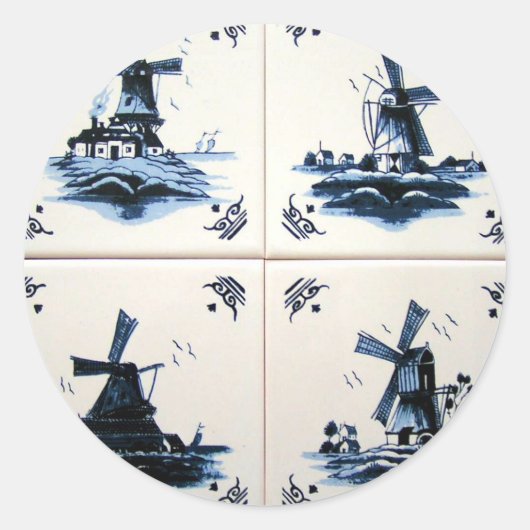 delft blue ラウンドシール (正面)