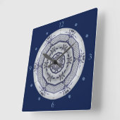 Delft Blue Design 006 From 1764 ~  スクエア壁時計 (傾斜)