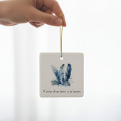 Delft Blue Feather Piece of My Heart Memorial セラミックオーナメント