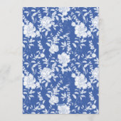 Delft Blue Floral Chinoiserie Monogram Wedding 招待状 (裏面)