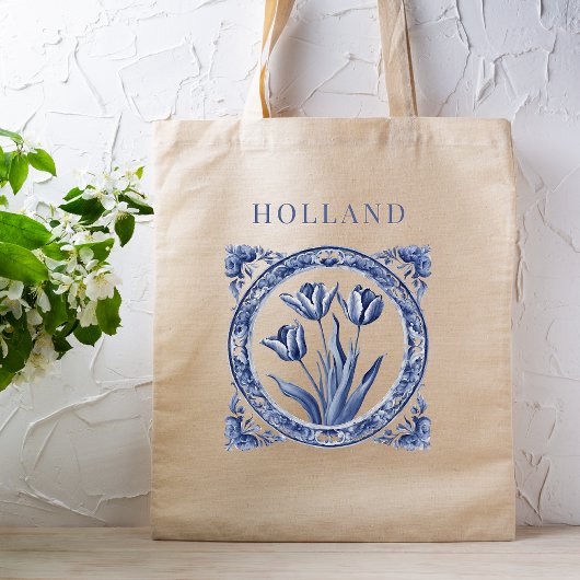 Delft Blue Holland Tulip  トートバッグ