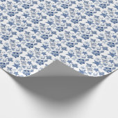 Delft Blue Metalのクリスマスデコレーションオーナメント ラッピングペーパー (角)