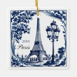 Delft Blue Paris Eiffel Tower セラミックオーナメント