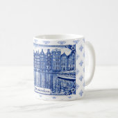Delft Blue style mug: Amsterdam コーヒーマグカップ (正面右)