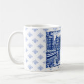Delft Blue style mug: Amsterdam コーヒーマグカップ (左)