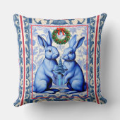 DELFT HOLIDAY BLUESThrow Pillow クッション (裏面)