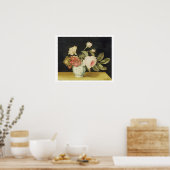 Delft Jarの花(パネルの油) ポスター (キッチン)