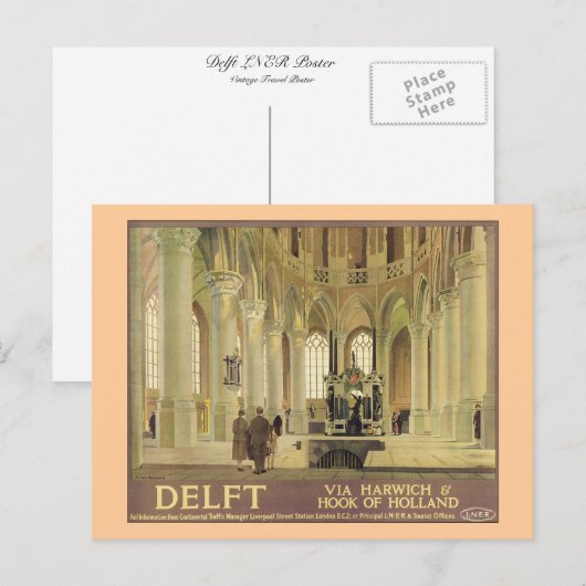 Delft LNERポスター ポストカード (正面/裏面)