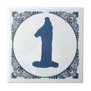 Delft look #1タイル、ハウス番号、変更番号 タイル