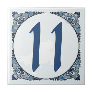 Delft look #11タイル、ハウス番号、変更番号 タイル