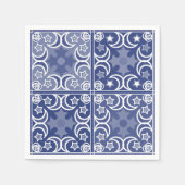 Delft tile ethnic national Dutch pattern   スタンダードカクテルナプキン (正面)