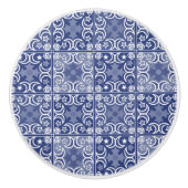Delft tile ethnic national Dutch pattern   セラミックノブ (正面)