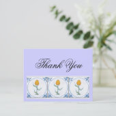 Delft Tulipタイルありがとうポストカードカスタマイズ ポストカード (スタンド正面)