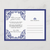 Delfts Blauw |デルフトの青は写真のコラージュ感謝していしています ポストカード (正面)