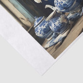 Delfts blauwe vaas decoupage tissue papier 薄葉紙 (詳細)