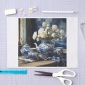 Delfts blauwe vaas decoupage tissue papier 薄葉紙 (クラフト)