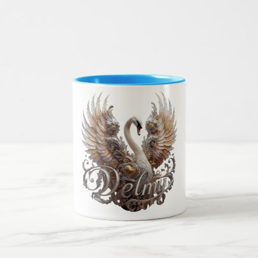 「Delfy Band Logo」 ツートーンマグカップ (中央)