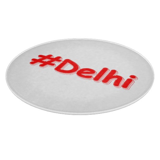 「#Delhi」かわいいデザイン。買今 カッティングボード (角)