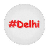 「#Delhi」かわいいデザイン。買今 カッティングボード (正面)