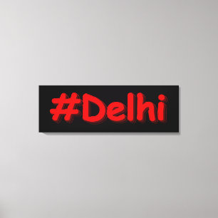 「#Delhi」かわいいデザイン。買今 キャンバスプリント