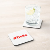 「#Delhi」かわいいデザイン。買今 コースター (右側)
