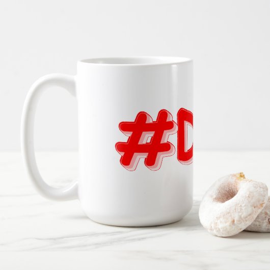 「#Delhi」かわいいデザイン。買今 コーヒーマグカップ (ドーナツ)