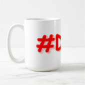 「#Delhi」かわいいデザイン。買今 コーヒーマグカップ (左)