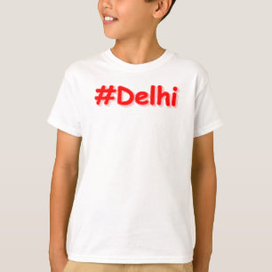 「#Delhi」かわいいデザイン。買今 Tシャツ