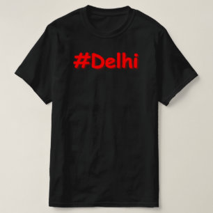 「#Delhi」かわいいデザイン。買今 Tシャツ