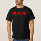 「#Delhi」かわいいデザイン。買今 Tシャツ (正面)