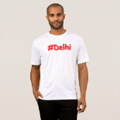 「#Delhi」かわいいデザイン。買今 Tシャツ (正面フル)
