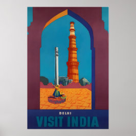Delhi Art India Travel Poster Indian Print  ポスター