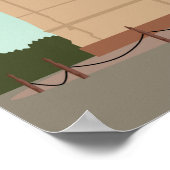 Delhi India Illustration Travel ポスター (角)