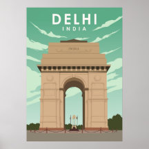 Delhi India Illustration Travel