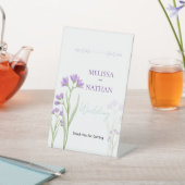 delicado flores violetas  台座サイン (インサイチュ)