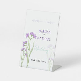 delicado flores violetas  台座サイン