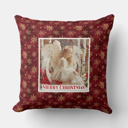 Delicate Angel Victorian Christmas Gift Pillow クッション (正面)