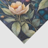 Delicate Apricot Cosmos on Teal 薄葉紙 (詳細)