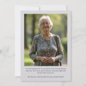 Delicate Arch Blue Green Floral Watercolor Effect 招待状 (裏面)