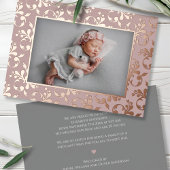 Delicate Birth Announcement Foil Card 箔招待状