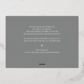 Delicate Birth Announcement Foil Card 箔招待状 (裏面)