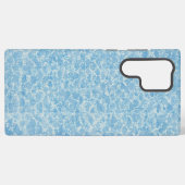 Delicate Blue Floral Pattern Japanese Modern Phone Samsung Galaxyケース (裏面横)