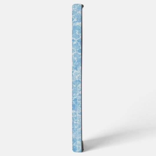 Delicate Blue Floral Pattern Japanese Modern Phone Samsung Galaxyケース (左側面)