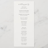 Delicate Blue Floral Wedding プログラム (裏面)