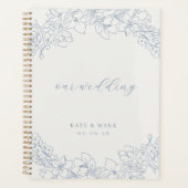 Delicate Blue Floral Wedding Planner Notebook プランナー手帳 (正面)